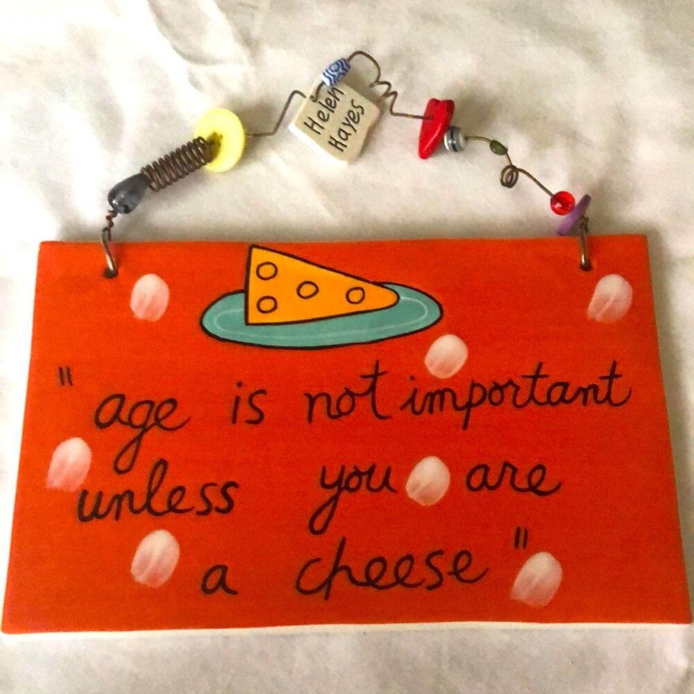 Handcrafted Quirky Funny Cheese Wall Art Decor